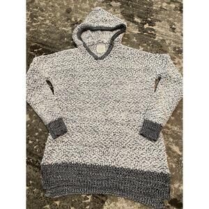 Nellie Mae Popcorn Sweater Knit Hoodie Pullover Gray | Women’s sz XL